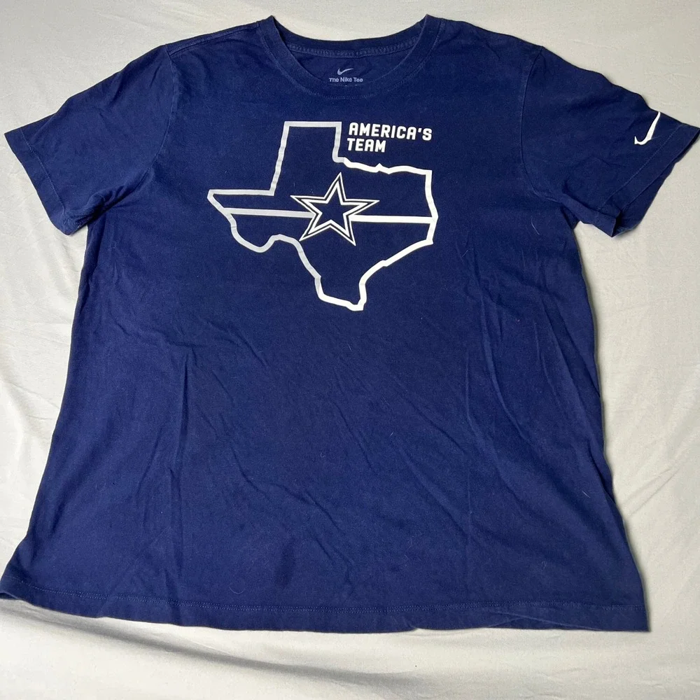 Nike Dallas Cowboys Americas Team T-Shirt Navy Blue Texas Star Mens Large